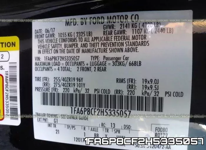 1FA6P8CF2H5335057 фото 10