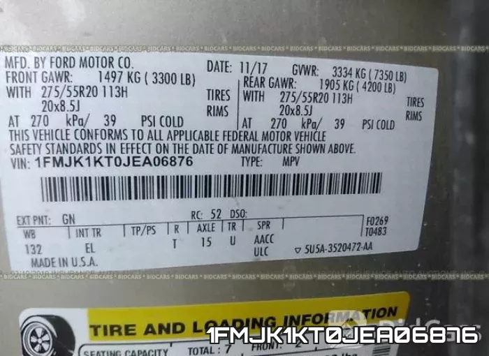 1FMJK1KT0JEA06876 фото 10