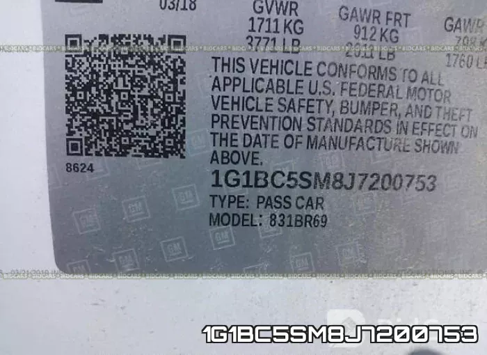1G1BC5SM8J7200753 фото 10