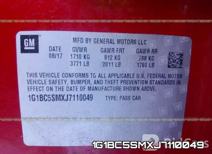 1G1BC5SMXJ7110049 фото 10