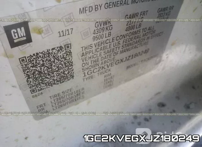 1GC2KVEGXJZ180249 фото 10