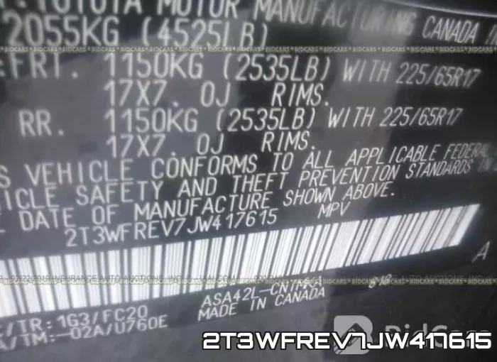 2T3WFREV7JW417615 фото 10