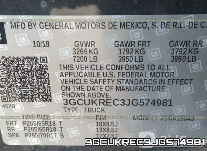 3GCUKREC3JG574981 фото 10