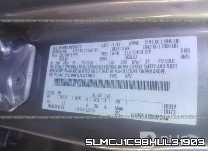 5LMCJ1C98HUL31903 фото 10