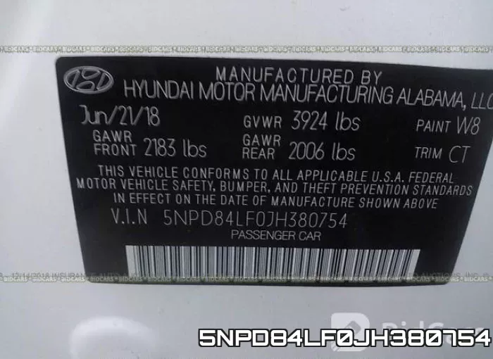 5NPD84LF0JH380754 фото 10