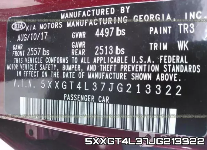 5XXGT4L37JG213322 фото 10
