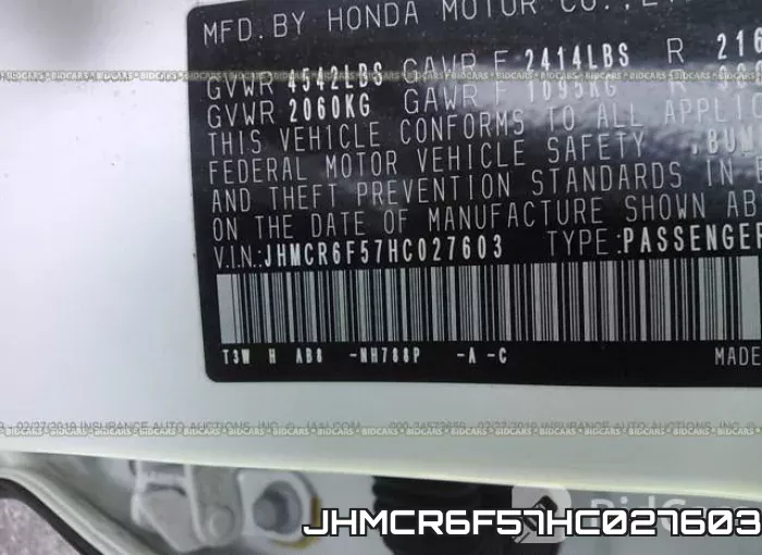 JHMCR6F57HC027603 фото 10