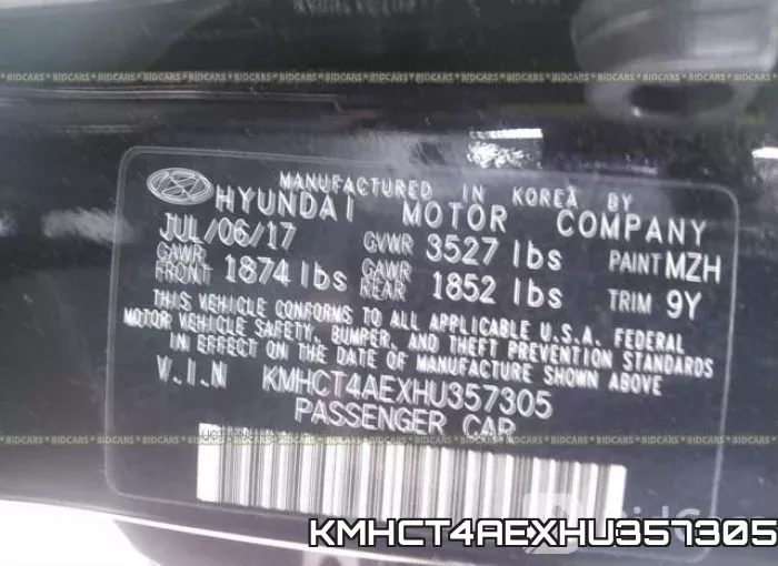 KMHCT4AEXHU357305 фото 10