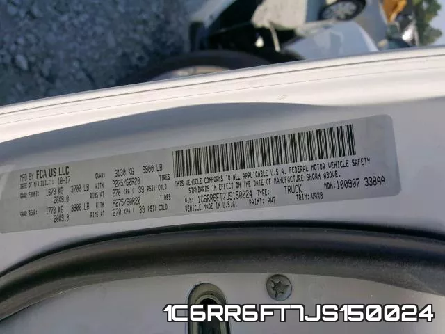 1C6RR6FT7JS150024 фото 2