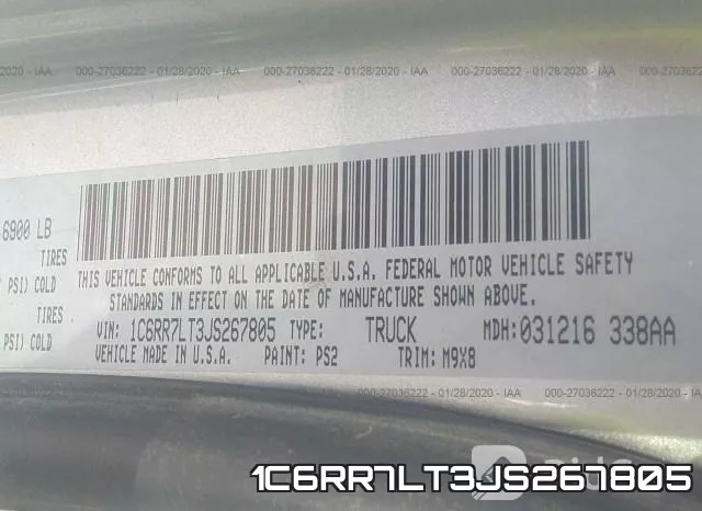 1C6RR7LT3JS267805 фото 10
