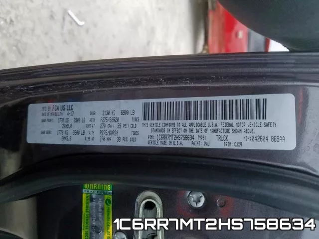 1C6RR7MT2HS758634 фото 2