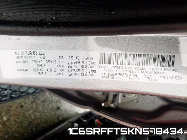 1C6SRFFT5KN578434 фото 2
