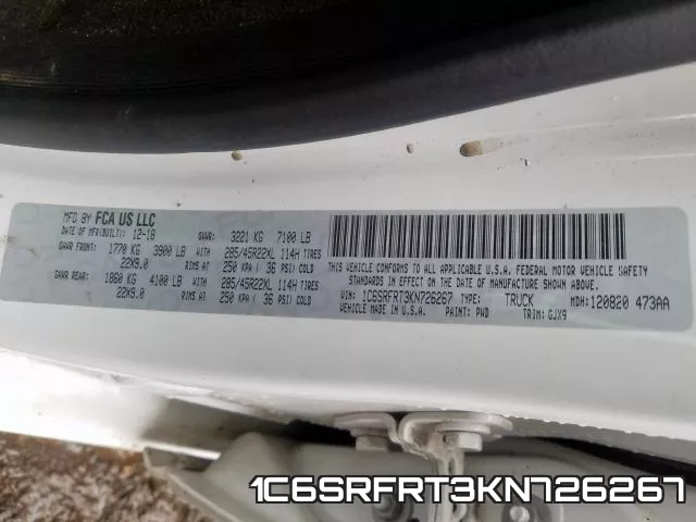 1C6SRFRT3KN726267 фото 2