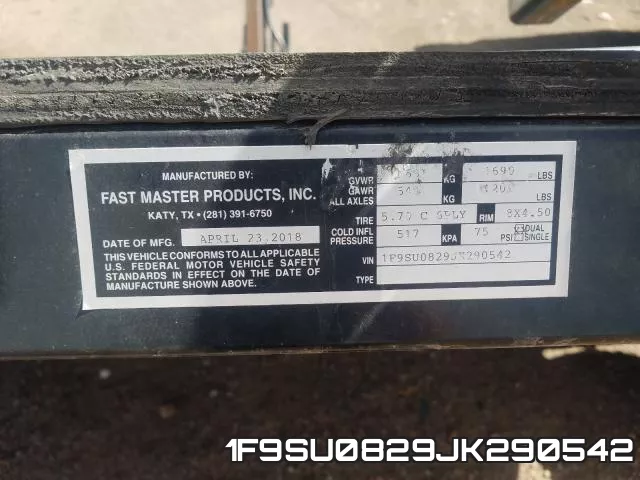 1F9SU0829JK290542 фото 2