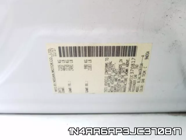 1N4AA6AP3JC370817 фото 2