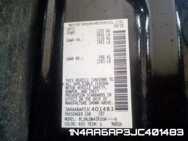 1N4AA6AP3JC401483 фото 2