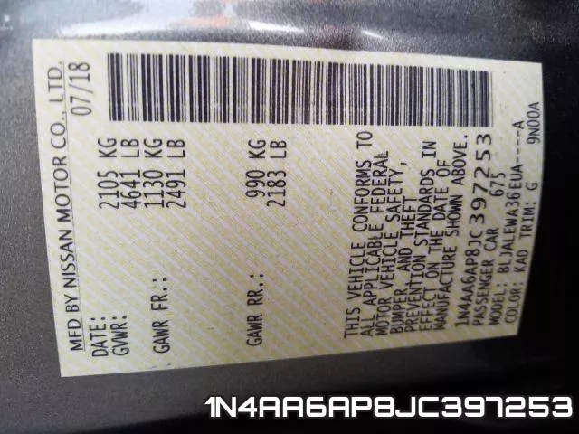 1N4AA6AP8JC397253 фото 2