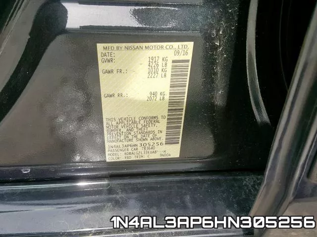 1N4AL3AP6HN305256 фото 2