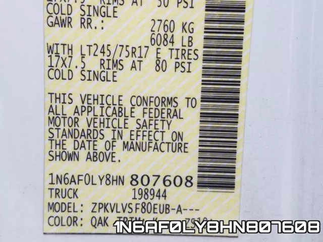 1N6AF0LY8HN807608 фото 2