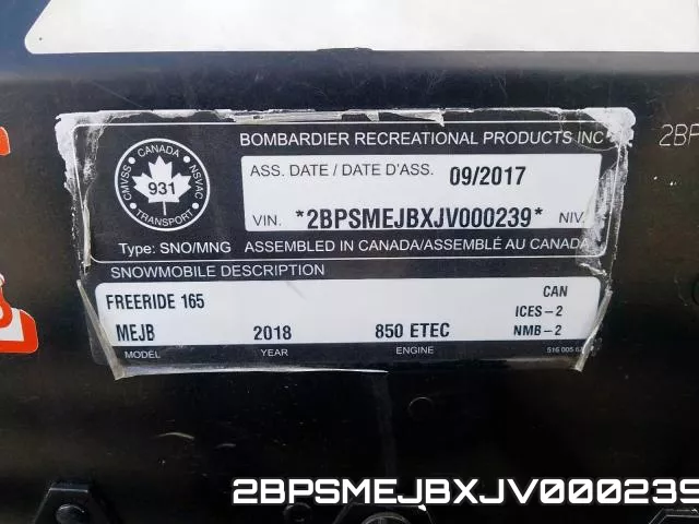 2BPSMEJBXJV000239 фото 2