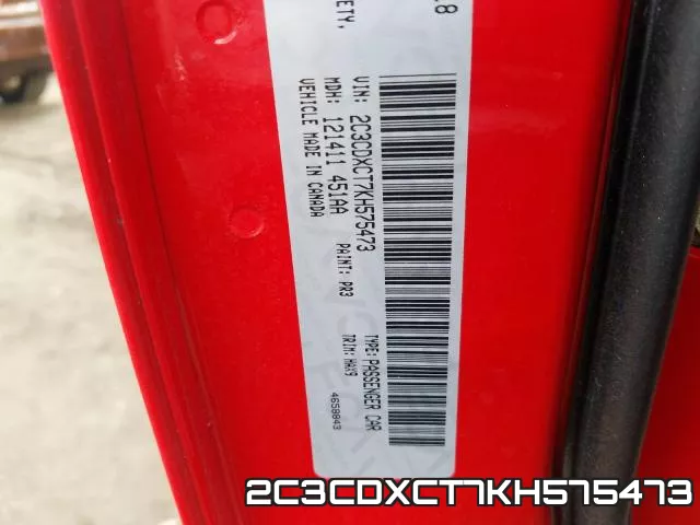 2C3CDXCT7KH575473 фото 2