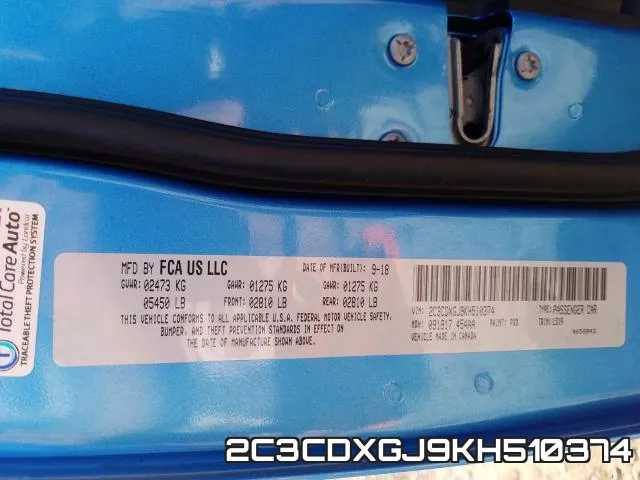 2C3CDXGJ9KH510374 фото 2