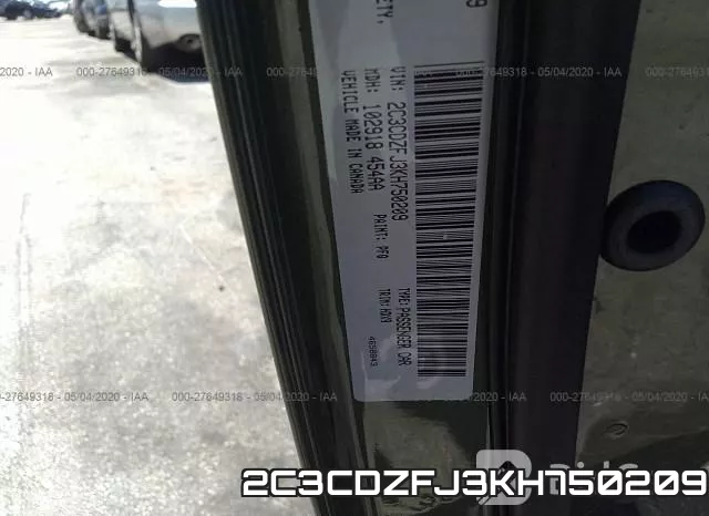 2C3CDZFJ3KH750209 фото 10