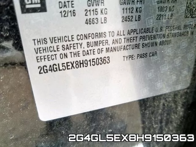 2G4GL5EX8H9150363 фото 2