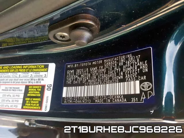 2T1BURHE8JC968226 фото 2