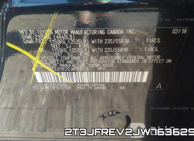 2T3JFREV2JW763629 фото 10