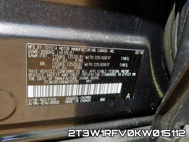 2T3W1RFV0KW015112 фото 2