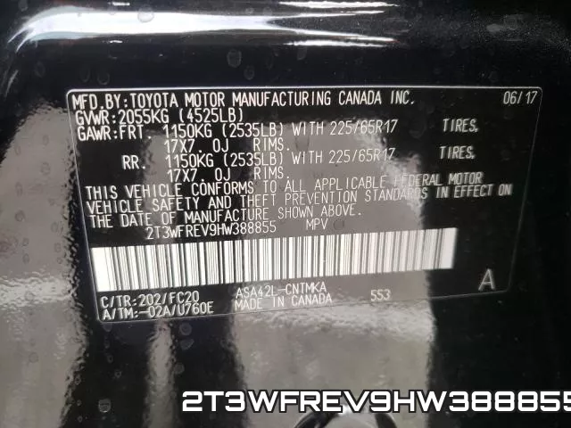2T3WFREV9HW388855 фото 2