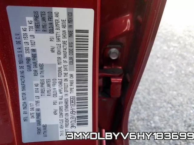 3MYDLBYV6HY183699 фото 2