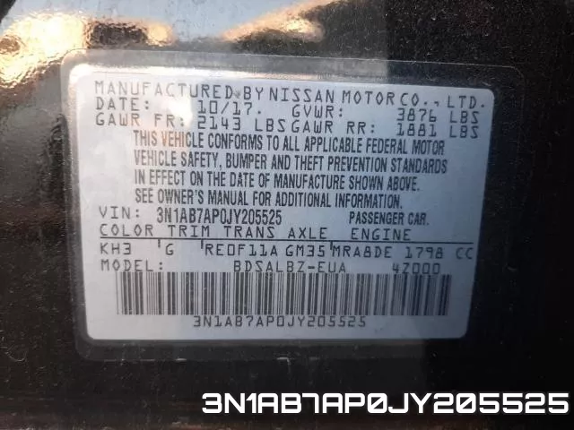 3N1AB7AP0JY205525 фото 2