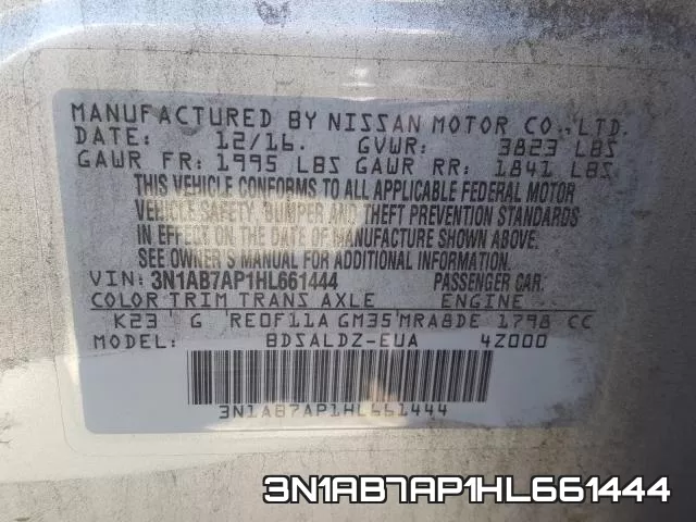 3N1AB7AP1HL661444 фото 2