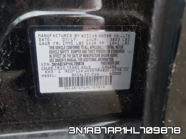 3N1AB7AP1HL709878 фото 2