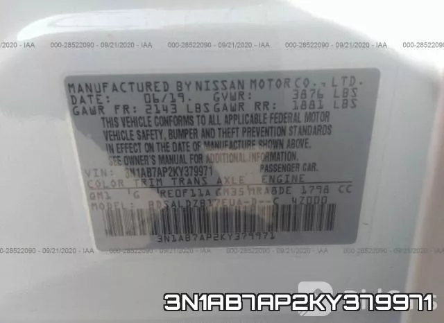 3N1AB7AP2KY379971 фото 10