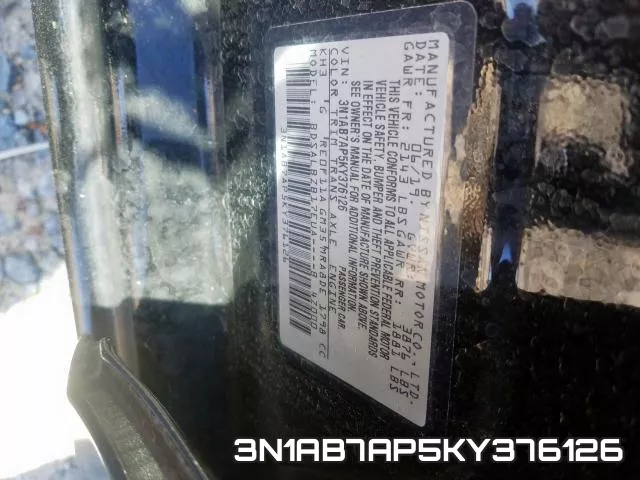 3N1AB7AP5KY376126 фото 2