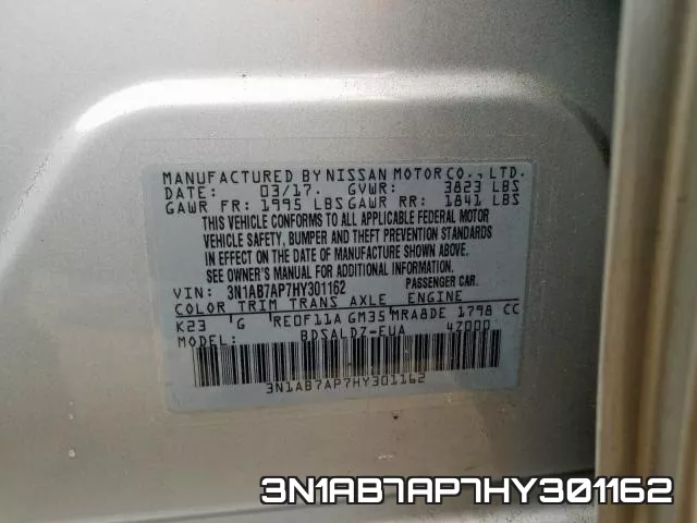 3N1AB7AP7HY301162 фото 2