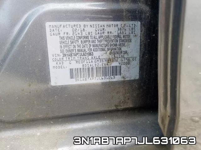 3N1AB7AP7JL631063 фото 2