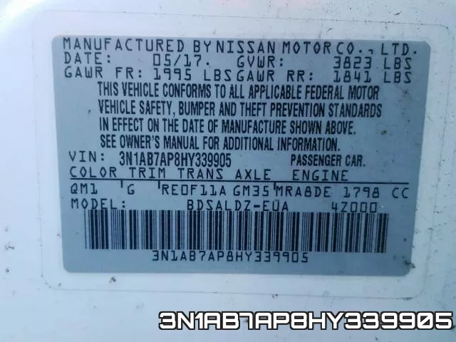3N1AB7AP8HY339905 фото 2