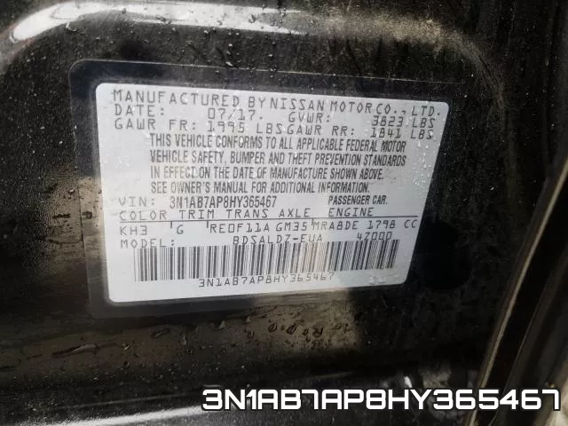 3N1AB7AP8HY365467 фото 2