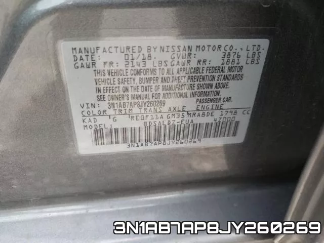 3N1AB7AP8JY260269 фото 2
