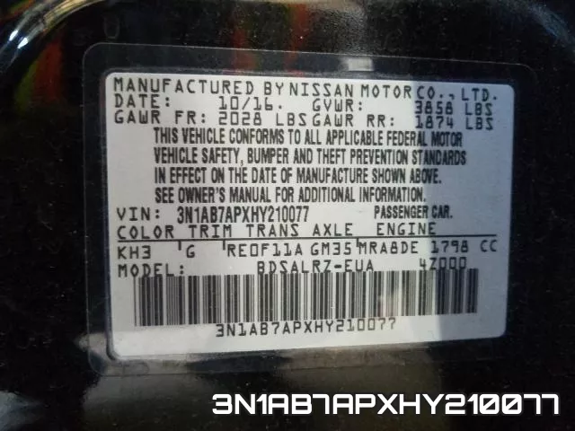 3N1AB7APXHY210077 фото 2