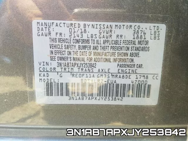 3N1AB7APXJY253842 фото 2