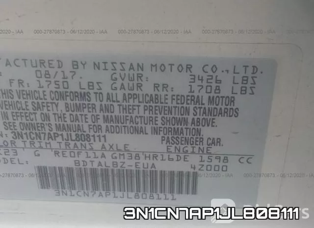 3N1CN7AP1JL808111 фото 10