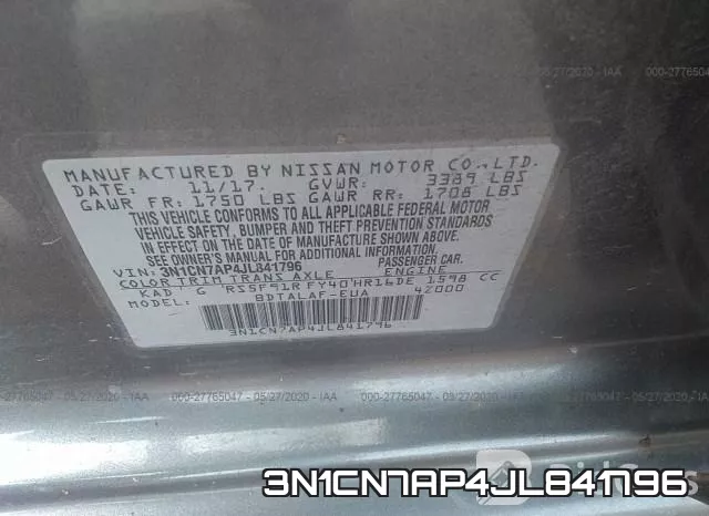 3N1CN7AP4JL841796 фото 10
