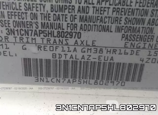 3N1CN7AP5HL802970 фото 10