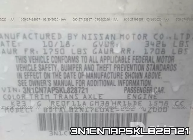 3N1CN7AP5KL828721 фото 10