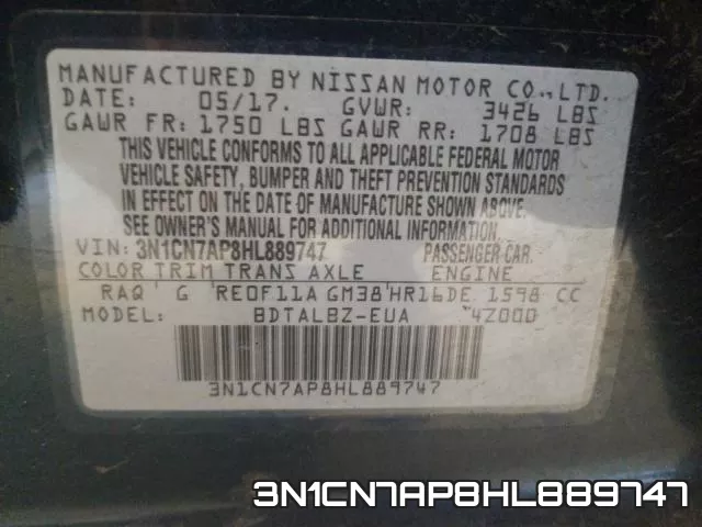 3N1CN7AP8HL889747 фото 2